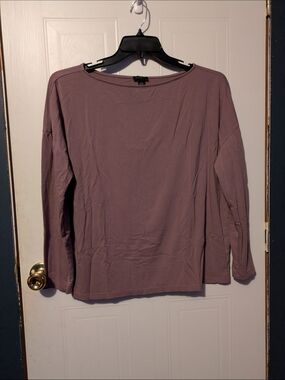 Ann Taylor Factory Relaxed Long Sleeve Women's Top in Mauve - Unbranded